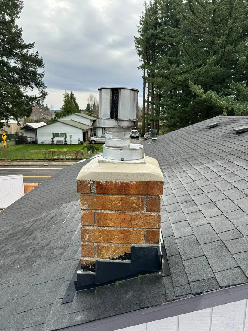 Moss-Covered Crown → Rebuilt Crown, New Cap & Flashing after
